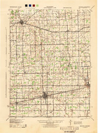 Wauseon 1943 topographic map thumbnail