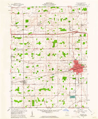 Wauseon 1960 topographic map thumbnail