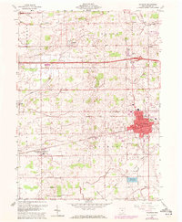 Wauseon 1960 topographic map thumbnail