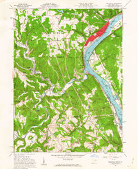 Wellsville 1960 topographic map thumbnail