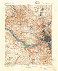 West Cincinnati 1914 topographic map thumbnail