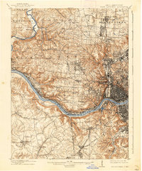 West Cincinnati 1914 topographic map thumbnail