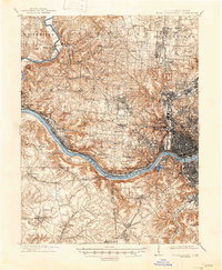 West Cincinnati 1914 topographic map thumbnail