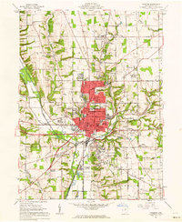 Wooster 1961 topographic map thumbnail