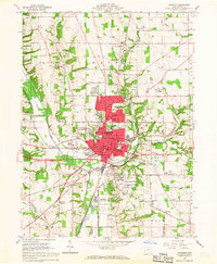 Wooster 1961 topographic map preview