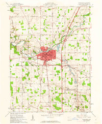 Wapakoneta 1961 topographic map thumbnail