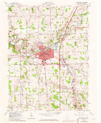 Wapakoneta 1961 topographic map thumbnail