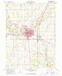 Wapakoneta 1961 topographic map thumbnail