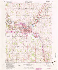 Wapakoneta 1961 topographic map thumbnail