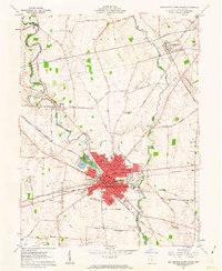 Washington Court House 1961 topographic map thumbnail