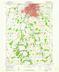 Tiffin South 1960 topographic map thumbnail