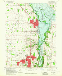 Tipp City 1965 topographic map thumbnail