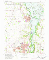 Tipp City 1965 topographic map thumbnail
