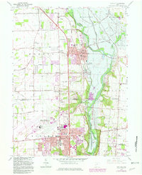 Tipp City 1965 topographic map thumbnail