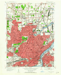 Toledo 1952 topographic map thumbnail
