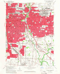 Southeast Columbus 1964 topographic map thumbnail