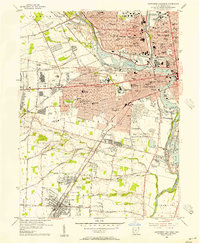 Southwest Columbus 1955 topographic map thumbnail