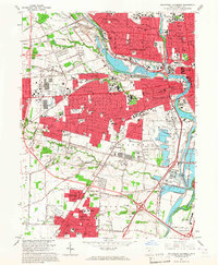 Southwest Columbus 1965 topographic map thumbnail