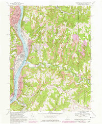 Steubenville East 1968 topographic map thumbnail