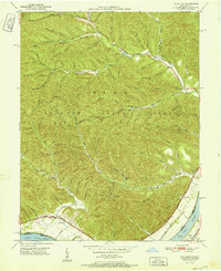 Pond Run 1951 topographic map thumbnail