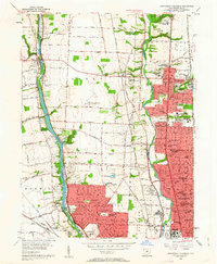 Northwest Columbus 1955 topographic map thumbnail