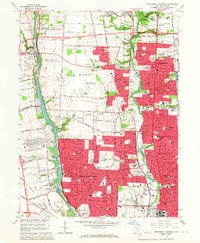 Northwest Columbus 1965 topographic map thumbnail