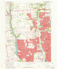 Northwest Columbus 1965 topographic map thumbnail