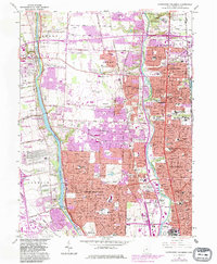 Northwest Columbus 1965 topographic map thumbnail