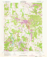 Oak Hill 1961 topographic map thumbnail