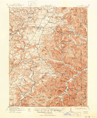 Peebles 1918 topographic map thumbnail