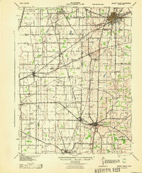 Mount Gilead 1943 topographic map thumbnail