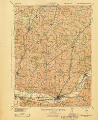 Newcomerstown 1943 topographic map preview