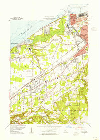 Mentor 1953 topographic map thumbnail