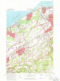 Mentor 1963 topographic map thumbnail