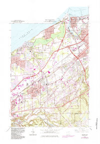 Mentor 1963 topographic map thumbnail