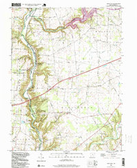 Oregonia 1996 topographic map thumbnail