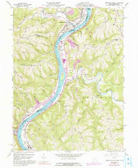 Powhatan Point 1960 topographic map preview