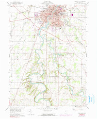 Tiffin South 1960 topographic map thumbnail