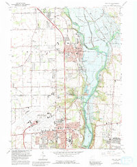 Tipp City 1965 topographic map thumbnail
