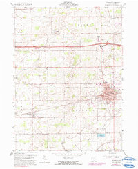 Wauseon 1960 topographic map thumbnail