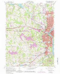 Zanesville West 1961 topographic map thumbnail