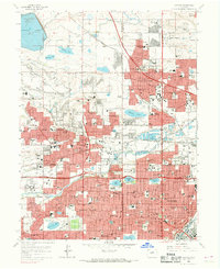 Arvada 1965 topographic map thumbnail