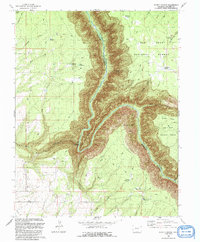Secret Canyon 1993 topographic map thumbnail