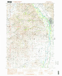 Bellevue 1986 topographic map thumbnail