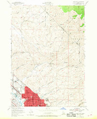 Boise North 1954 topographic map thumbnail