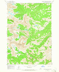 Boulder Chain Lakes 1964 topographic map thumbnail