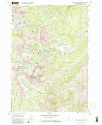 Boulder Chain Lakes 1964 topographic map thumbnail