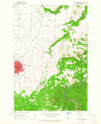 Grangeville East 1963 topographic map thumbnail
