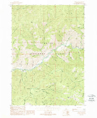 Grimes Pass 1988 topographic map thumbnail