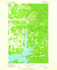 Hayden Lake 1961 topographic map thumbnail